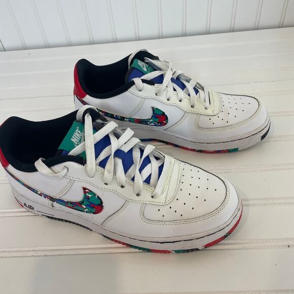 Nike Air Force 1 Melted Crayon Slip-resistant Lightweight Lace Up Boys Size 7 - Picture 1 of 8